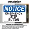 Signmission Emergency Stop Button, 5 in W x Rectangle, Vinyl Decal OS-2PACK-NS-D-35-L-11915 - alternate 6